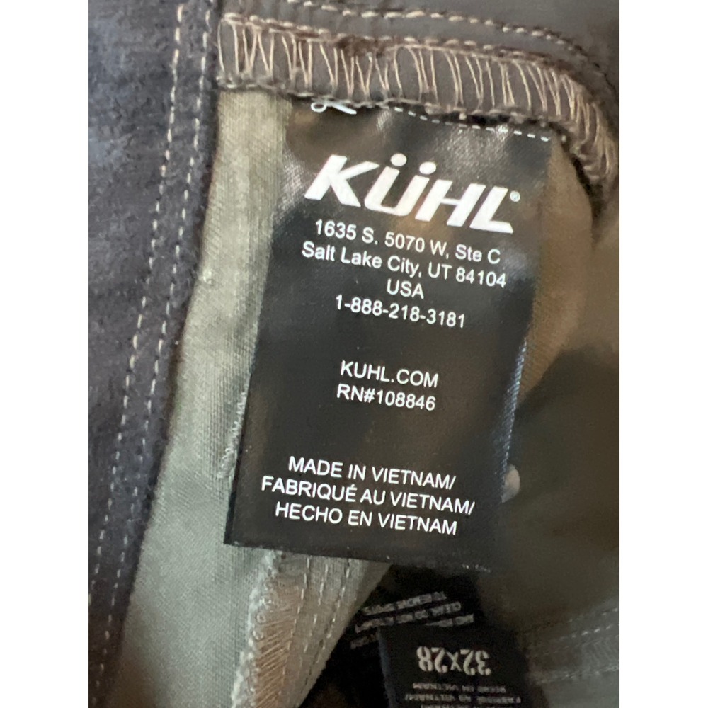 Kuhl Rydr Pants Mens 32x28 Brown Vintage Patina Dye Articulated Knee Canvas Work - Picture 8 of 15